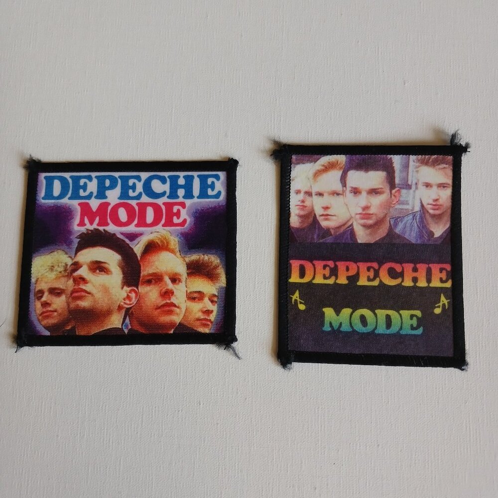 2x VTG Depeche Mode Band Group Patches 80s New Wave Vintage
